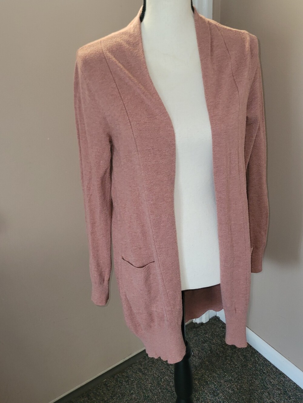 🛑Dreamers Dusty Rose Open-Front Cardigan